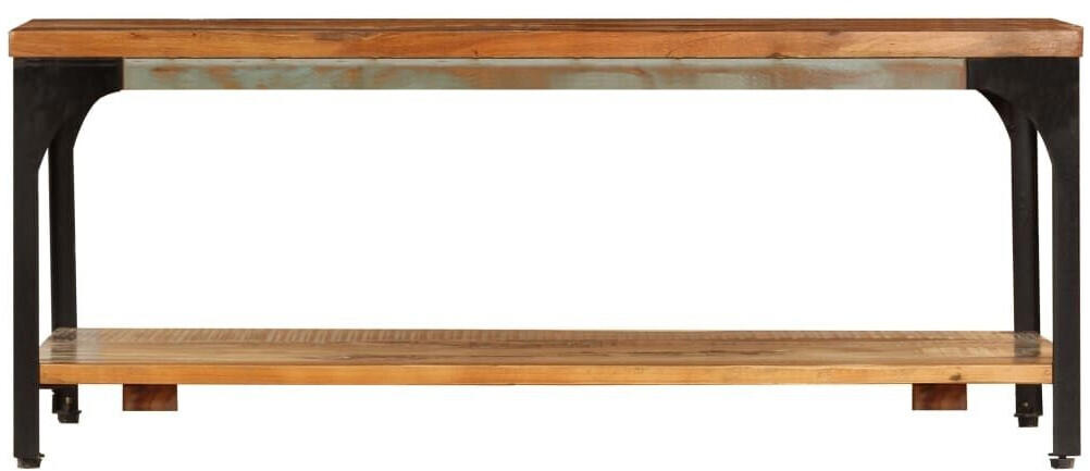 vidaXL Coffee table with shelf 100x60x35 cm solid old wood