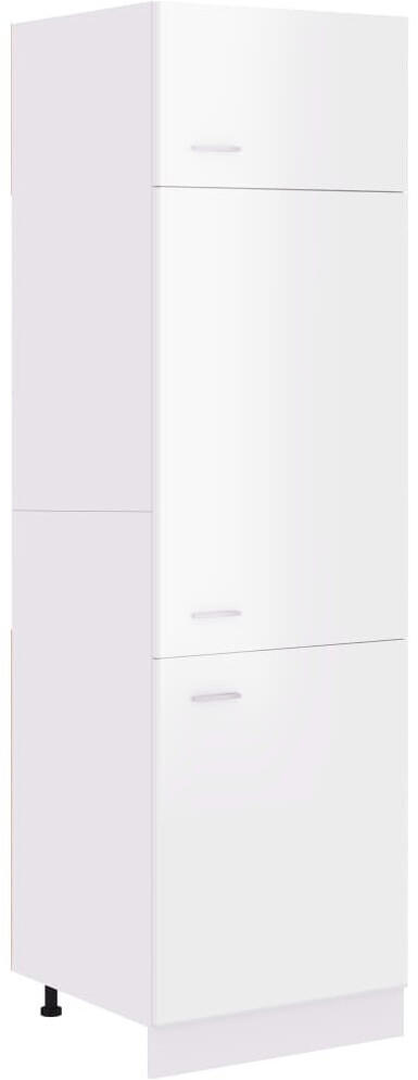 vidaXL Refrigerated cabinet high gloss white 60x57x207 cm