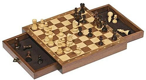 Goki Magnetic Chess Set with Drawers