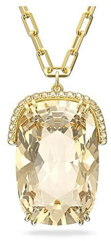 Swarovski Harmonia pendant Oversized crystal Gold tone, Gold-tone plated