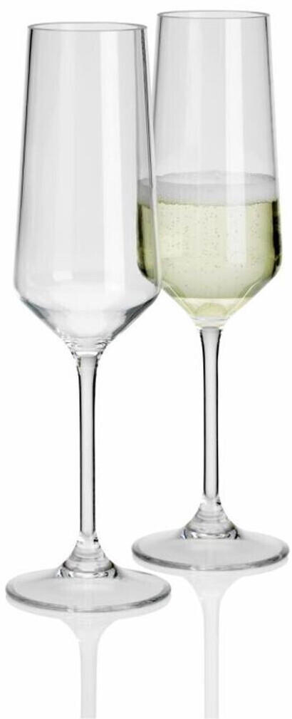 Flamefield 2 pieces Savoy polycarbonate 290ml champagne glass in real glass look unbreakable