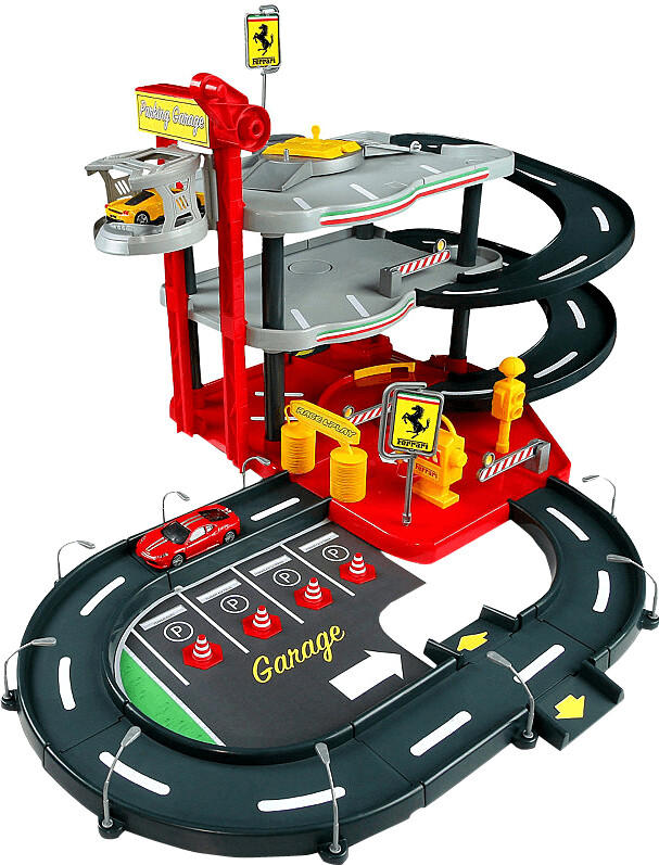 BBurago Ferrari Race & Play Garage with 2 Cars