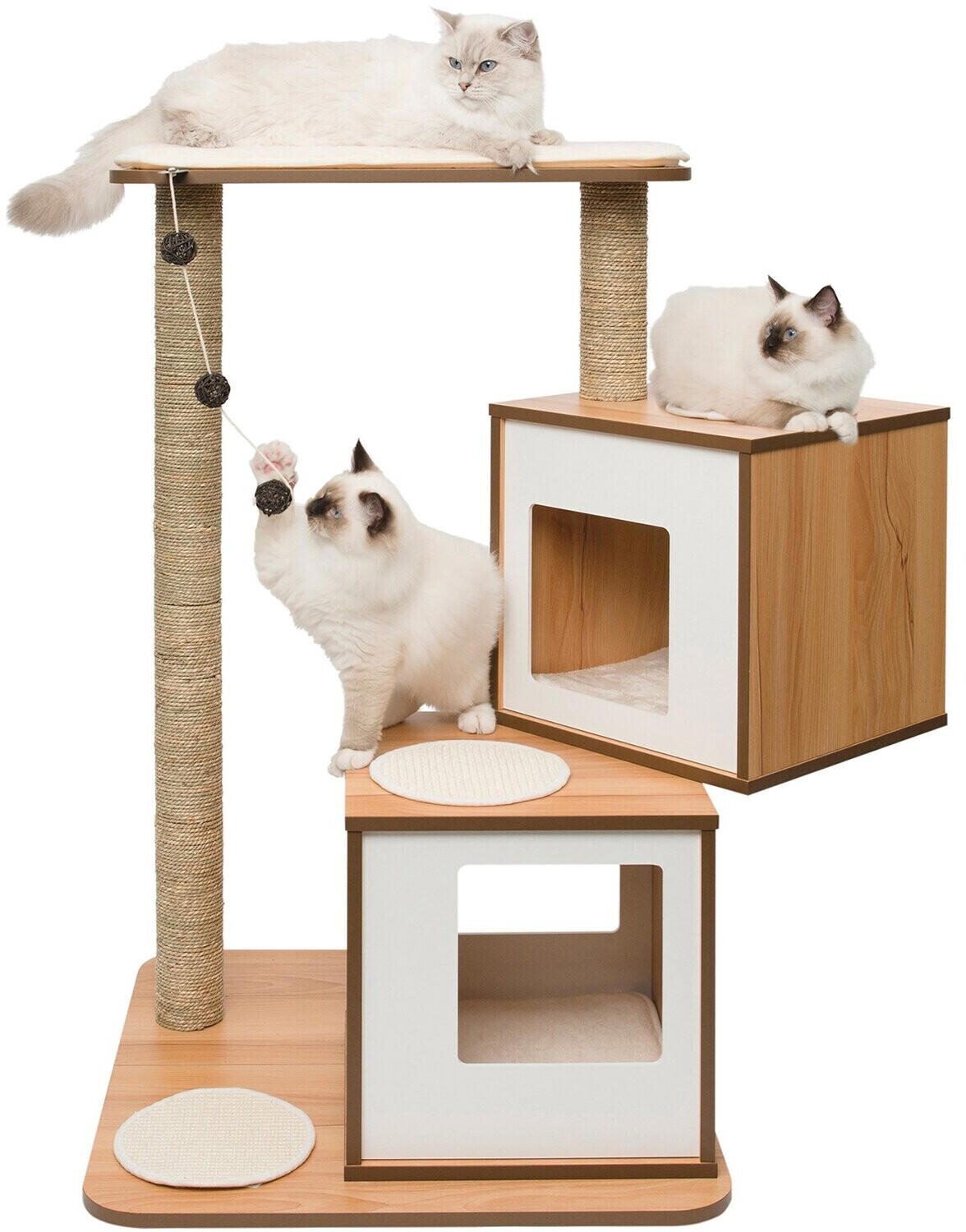 Vesper Cat Tree V-Double 65x65x103,5cm walnut