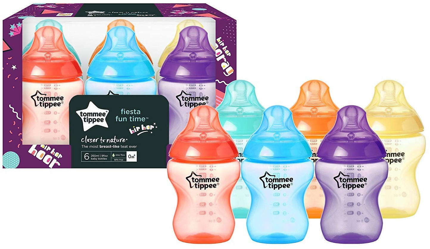 Tommee Tippee Closer to Nature Fiesta Bottles 260ml 6-pack