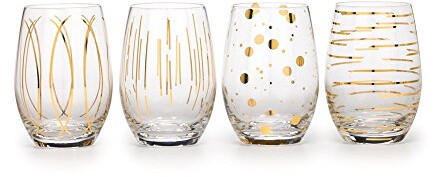 Mikasa Cheers martini glasses, 290 ml, 4 pieces, gold, 19.5 x 20 x 14 cm