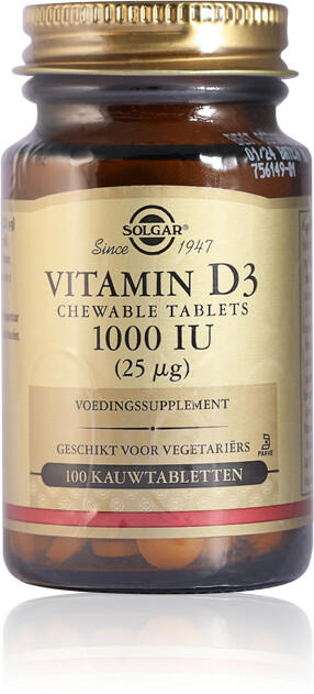 Solgar Vitamin D3 chewable tablets 1000 IU (100 pcs.)