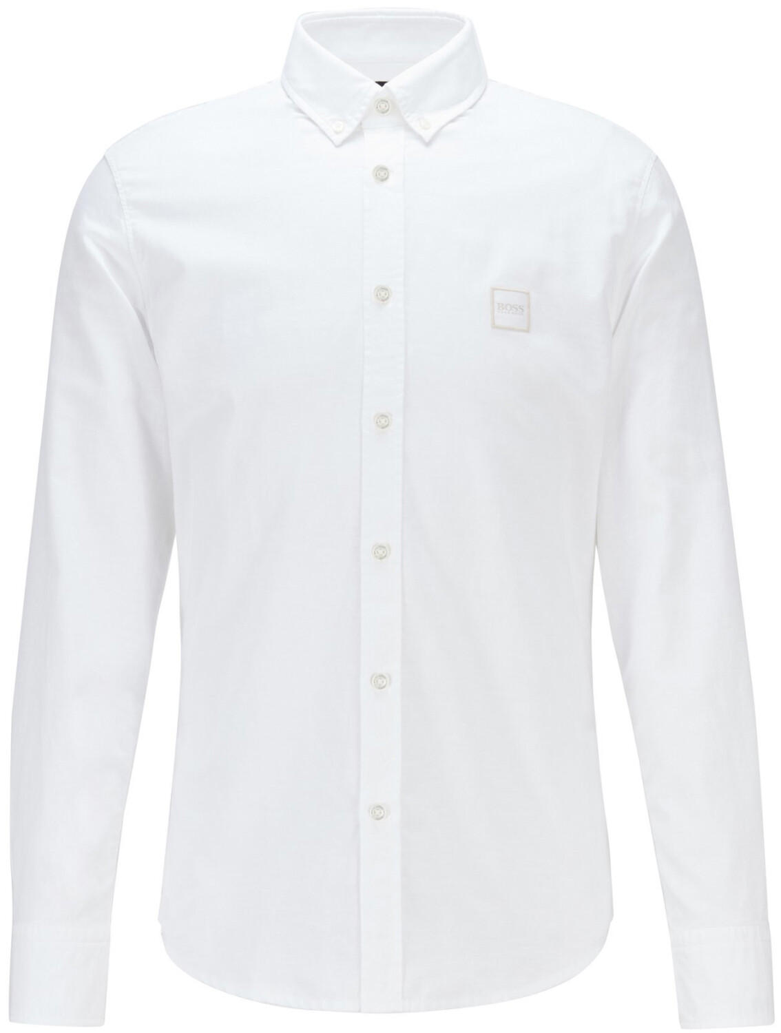 Hugo Boss Oxford-cotton slim-fit shirt with jacquard logo patch white (50432726-100)