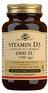 Solgar Vitamin D3 4000 IU capsules (120 pcs.)