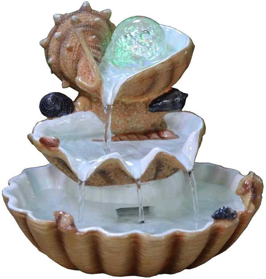 GEEZY Tabletop Clam Shell Fountain