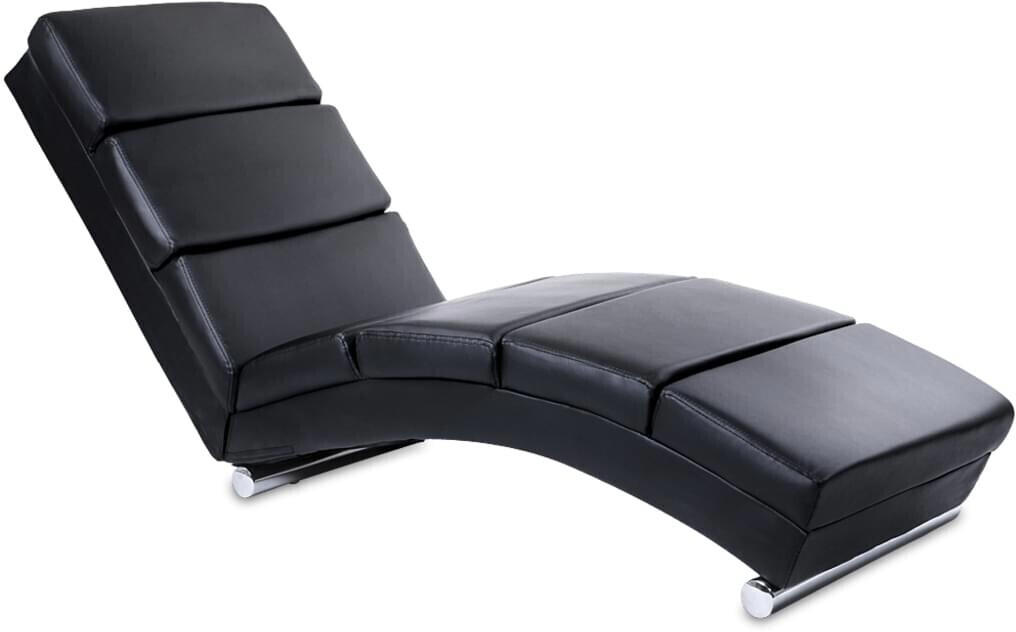Miadomodo Relax Lounger 154,5 x 51 x 73 cm Leatherette Black