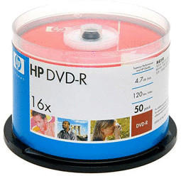 HP DVD-R 4,7GB 120min 16x 50pk Spindle