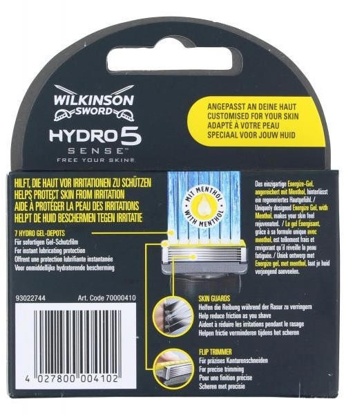 Wilkinson Sword Hydro 5 Sense Energize Razor Blades (4 pcs)