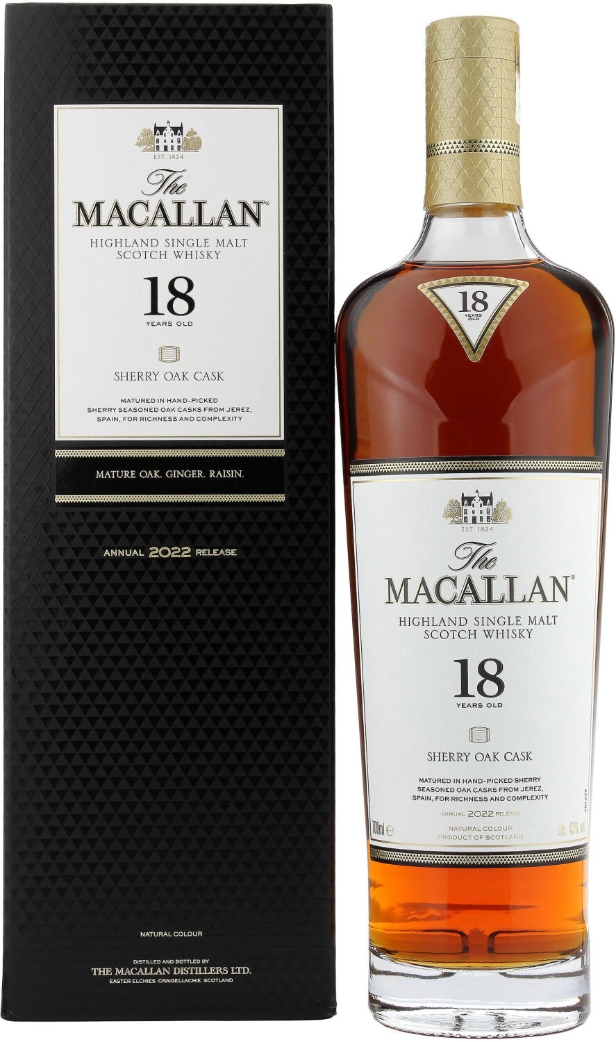 The Macallan Sherry Oak Cask 18 Years 0,7l 43%