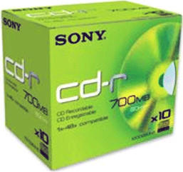 Sony CD-R 700MB 80min 48x 10pk Jewel Case