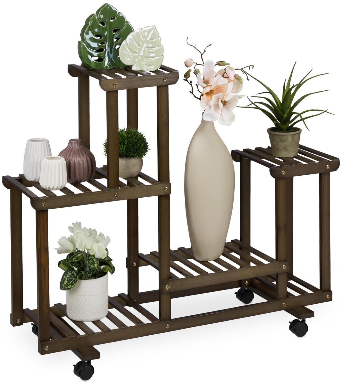 Relaxdays Bamboo plant shelf (10037579)