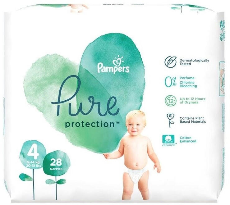 Pampers Pure Protection Size 4 (9-14 kg) 28 pcs.
