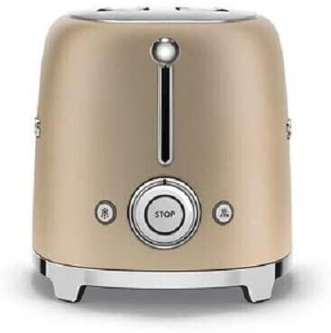 Smeg TSF01CHMUK Retro Style Toaster Matte Gold