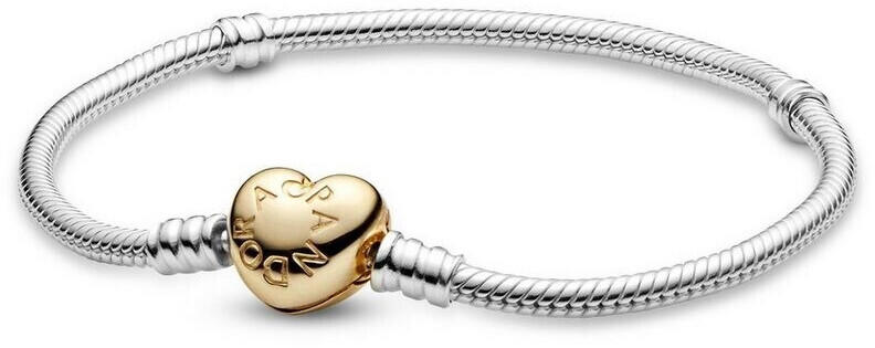 Pandora Pandora Moments Heart Clasp Snake Chain Bracelet (568707C00)