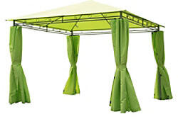 Outsunny 3m x3m Garden Metal Gazebo lemon green