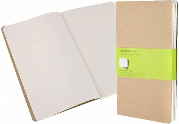 Moleskine Cahier Journal Large Plain Kraft Brown Set of 3