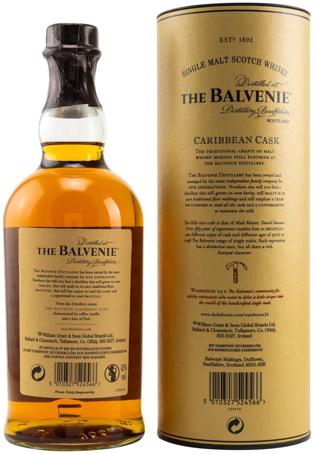 The Balvenie Caribbean Cask 0,7l 43%