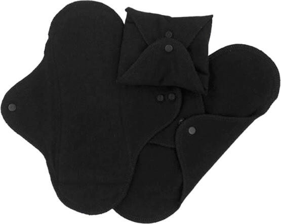 ImseVimse Organic Sanitary Pads Panty Liners black (3 pcs.)
