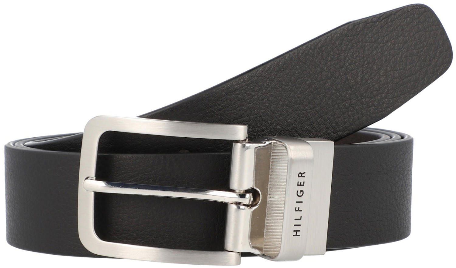 Tommy Hilfiger Reversible Leather Silver-Tone Loop Belt black/brown (AM0AM03111)