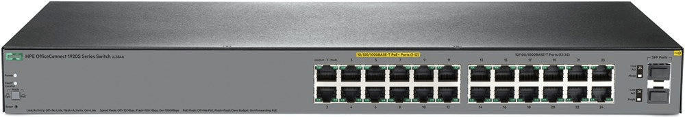 HPE 1920S 24G 2SFP PPoE+ 185W (JL384A)