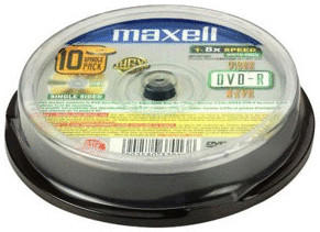 Maxell DVD-R 4,7GB 120min 8x 10pk Spindle