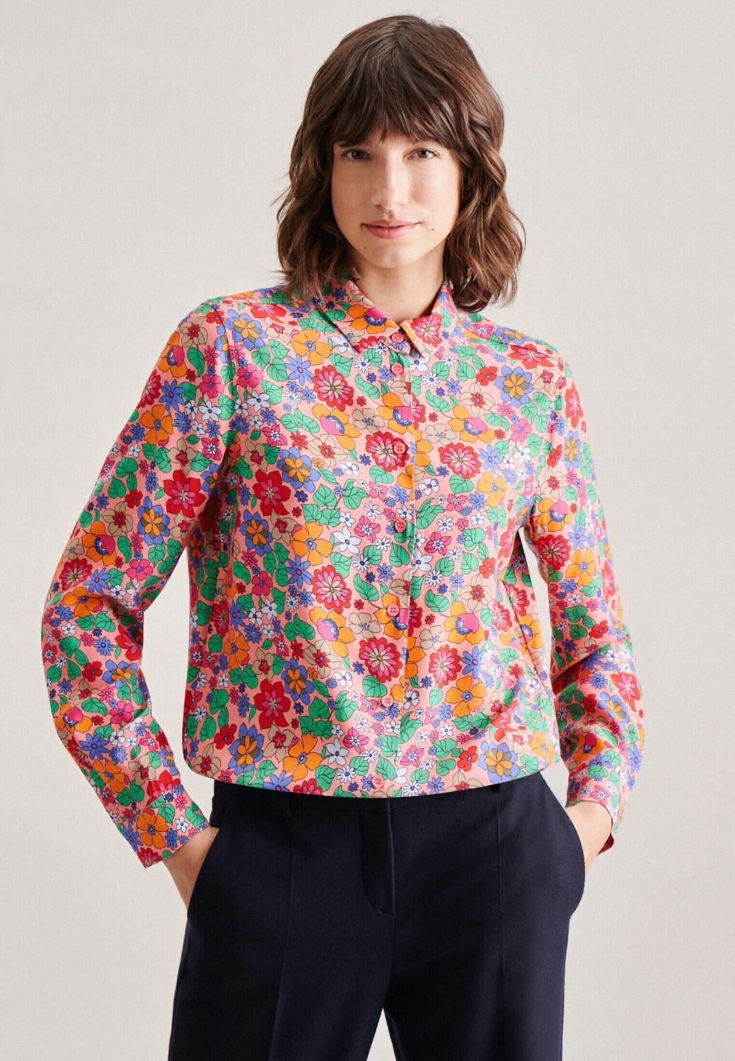 Seidensticker Krepp Shirt blouse Druck (60.134671-0043)