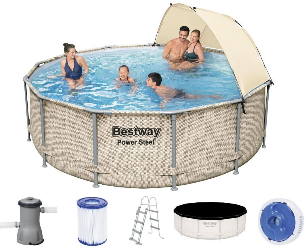 Bestway Power Steel Pool Set Ø 396 x 107 cm with Pump (5614V)