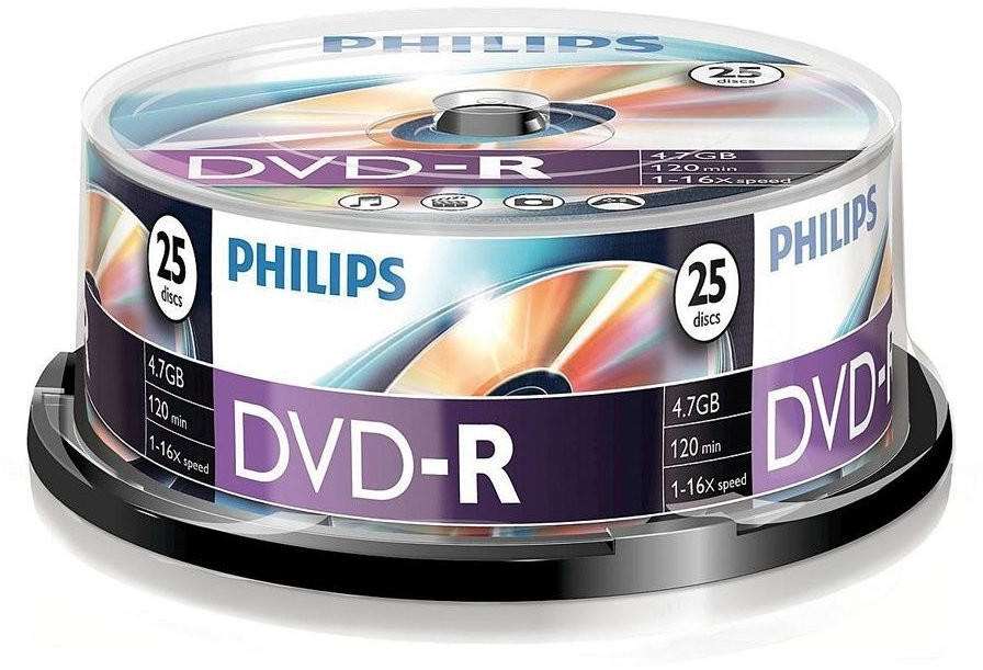 Philips DVD-R 4,7GB 120min 16x 25pk Spindle